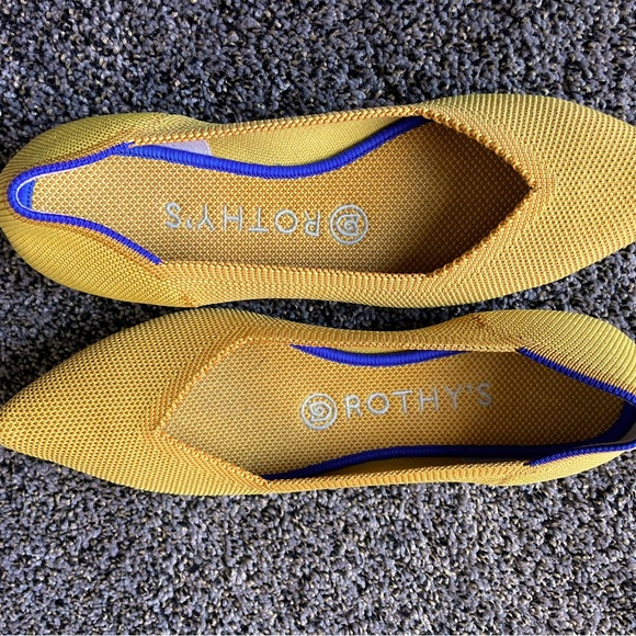 Rothy’s Shoes The Point Flats in Marigold size 7 - Picture 2 of 8